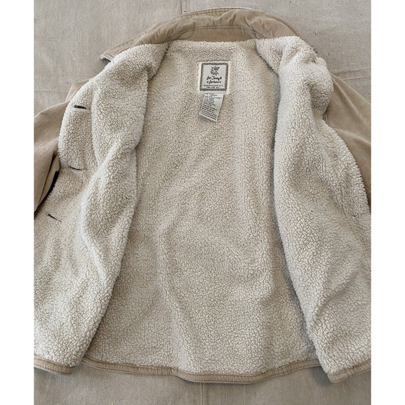 For Joseph Fortune Jacket Womens Medium Beige Corduroy Sherpa Lined Y2K Coat - Picture 10 of 16